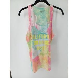 Arizona Jeans Tank Top Women's Sz Large Tie-Die California Colorful Beach Gym